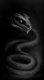 Placeholder: pencil drawing of snake, Spooky, scary, halloween, black paper