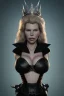 Placeholder: Kim Basinger as evil queen in black leather, busty, cleavage, curvy, angry, stern look. character design by cory loftis, fenghua zhong, ryohei hase, ismail inceoglu and ruan jia. unreal engine 5, artistic lighting, highly detailed, photorealistic, fantasy