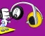 Placeholder: Animateur radio, caricature, 1 seul personnage, micro, casque, note de musique, humour