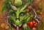 Placeholder: Dragonhead with vegetables like Arcimboldo