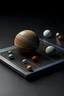 Placeholder: A miniature version of the solar system with a realistic and simple charm and a uniqueness for a poster