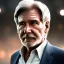 Placeholder: handsome cosmic harrison ford, white hair in the wind, brown eyes, white beard, no moustache, large forehead, scifi suit, perfect composition, super detailed, 8k, high quality, intricate details, highly detailed, lights in background, octane render