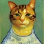 Placeholder: Portrait of a cat by Van Gogh