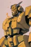 Placeholder: cool golden mecha comic style