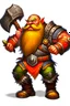 Placeholder: dwarf savage angry axes cleaver attack striking swinging chopping dual wielding two weapons mad consumed warcraft war knight soldier strong attacking furious wrath small silly fighter brawler strong brave short man with beard