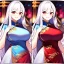 Placeholder: Clear focus, 8k, 4k, high quality, detailed, beautiful lighting, vibrant colors, white long hair, vibrant red eyes, girl, Chinese outfit, smile