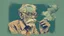 Placeholder: Old man smoking comic style
