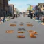 Placeholder: Future fake street with alien alphabet