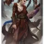 Placeholder: Pathfinder, Dungeons and Dragons, Human, Monk, tattoos, woman, robes, character portrait