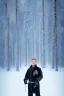 Placeholder: Portrait of Matti Nykänen Finland in winter landscape.