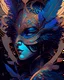 Placeholder: centered detailed venetian mask, vibrant peacock feathers, intricate, elegant, highly detailed, digital painting, artstation, smooth, sharp focus, illustration, illuminated lines, outrun, vaporware, intricate venetian patterns, cyberpunk darksynth, by audrey kawasaki and ilya kuvshinov and alphonse mucha