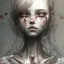 Placeholder: body anormal cry blood girl cute, watercolor illustration by <agnes cecile> <John Kenn Mortensen> <Yoji Shinkawa>,