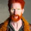 Placeholder: Portrait of courtney gains, ruggedly handsome but joyful, roguish, charismatic, attractive male, masculine, perfect, precisely detailed, lightly freckled face, meticulously detailed multi-hued ginger carrot-colored cherry red fiery hair; Malachai of the corn; fantasy, intricate, elegant, highly detailed, digital painting, artstation, concept art, matte, sharp focus, illustration, art by artgerm and greg rutkowski and alphonse mucha