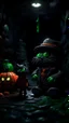 Placeholder: Halloween portrait of Cthulhu postman pat and his gummybear cat, full moon, in dark cave, down-light, shot on Hasselblad h6d-400c, zeiss prime lens, bokeh like f/0.8, tilt-shift lens 8k, high detail, smooth render, down-light, unreal engine, prize winning