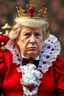 Placeholder: donald trump as the queen of hearts from alice in wonderland