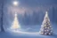 Placeholder: decorated a Christmas tree with sparklers in a fairy-tale snowy forest landscape bathed in moonlight and the spirit of a loving angel