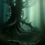 Placeholder: dystopian surrealism, dark horror fantasy, hdr, artstation intricate details, demonic, dark art, dark noir, neoclassical gothic horror, forest, shadows, foggy,