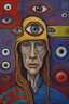 Placeholder: Eyes Are Blind So You Have To Look With Your Heart; Acrylic Paint; Neo-Impressionism; Symbolism; Contemporary; Van Gogh; Hundertwasser; Giger