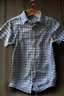 Placeholder: boy shirt, 8 old, fabric, short sleeve.