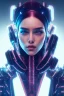 Placeholder: cyberpunk, head, women, portrai, tron