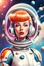 Placeholder: space girl retro futurism