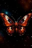 Placeholder: A luminous brown butterfly in a galaxy in space