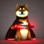 Placeholder: shiba inu darth vader sith lord with red light saber