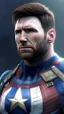 Placeholder: captain america become lionel messi , lionel messi head, ultra realistic, 4k, ultra detail, full body