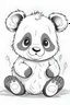 Placeholder: outline art for cute baby panda coloring pages, white background, sketch style, full body, only use outline, clean line art, white background, no shadows and clear and well