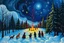 Placeholder: Winter solstice celebration under a starry sky, bonfire, night Creatures watch from the edge of the forest colourful Zdzisław Beksiński Picasso naive art Henri Matisse Alex Grey SALVADOR DALI Andy Warhol Paul Gauguin Claude Monet Gustav Klimt Ernst Ludwig Kirchner Tim Burton graffiti zentangle Marc Chagall Jackson Pollock Francis Bacon Egon Schiele Georges Seurat M.C. Escher Joan Miró Louis Wain Victo Ngai Enki Bilal Camille Pissarro art brut Odilon Redon Remedios Varo primitivism Jean-Michel