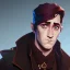 Placeholder: Portrait of a 30 year old warlock like Jake Gyllenhaal, Sherlock Holmes and Mary Poppins