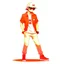 Placeholder: <lora:xuehua:1>,xh,1boy,solo,male focus,hat,simple background,shirt,baseball cap,white footwear,pants,shoes,mask,sunglasses,standing,full body,short sleeves,white shirt,red headwear,red background,brown pants