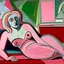 Placeholder: picasso pink woman Neoclassicism lying