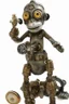 Placeholder: small cute steampunk mechanical monkey, made of metal