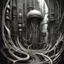 Placeholder: HR Giger's biomechanical cities are vast, intricate, and hauntingly beautiful landscapes that combine elements of organic and mechanical design. These cities feature towering buildings and structures that appear to be seamlessly integrated with the surrounding natural environment, creating a surreal and otherworldly aesthetic. The structures themselves are often composed of a complex network of tubes, cables, and other mechanical components, giving the impression that the entire city is a living