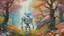 Placeholder: Paint, Pastel, Robotic World, everything is robotic even the trees and flowers everything, nothing is real