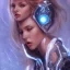 Placeholder: cyberblue, head, women, portrai, tron