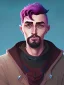 Placeholder: Portrait of a 30 year old strange gay wizard