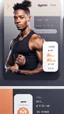 Placeholder: gym profile card and picture of person