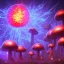 Placeholder: Spherical Frost metal magic armoured pink lightning Mycelium giant blob red MUSHROOM flower BURNING IN BLUE FLAMES hellfire abyss stars SPACE lANDSCAPE