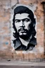 Placeholder: Che Guevara's face, along one of his famous quotes, on a wall