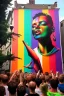 Placeholder: Huge pride party in the street art