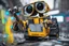 Placeholder: Machine in 8k WALL-E model with 8k anime cgi artstyle, venom them, neon water, full body, intricate details, highly detailed, high details, detailed portrait, masterpiece,ultra detailed, ultra quality