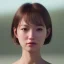 Placeholder: girl look beautiful wear swimsuit close-up short hair smile 8k rtx eyebrows like serious facing left hyper realistis