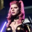 Placeholder: Actress, Katheryn Winnick, cyber woman, latex, blood, portrait, studio photo, unreal engine 5, samurai, 16 bit, god lights, ultra hd, vibrant color, night city background, neon.