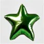 Placeholder: High resolution photograph of a inflated green star foil balloon