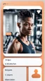 Placeholder: gym profile card and picture of person