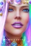 Placeholder: cosmic woman smile, admiral from the future, one fine whole face, crystalline skin, expressive blue eyes,rainbow, smiling lips, very nice smile, costume pleiadian, Beautiful tall woman pleiadian Galactic commander, ship, perfect datailed golden galactic suit, high rank, long hair, hand whit five perfect detailed finger, amazing big blue eyes, smilling mouth, high drfinition lips, cosmic happiness, bright colors, blue, pink, gold, jewels, realist, high commander