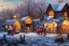 Placeholder: A playful scene of a barn, December, snow, Disney, Pixar, Dreamworks, Behance, Artstation, C4D, fun, cute, colorful