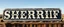 Placeholder: fill composition with large and wide hand painted old western sign that reads: "SHERRIF" white on black with inset white stripe aged paint sanserif